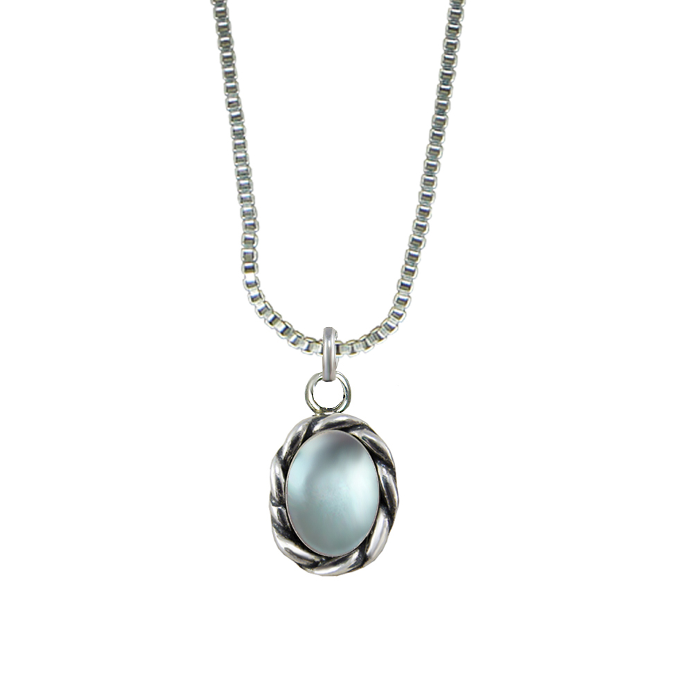 Sterling Silver Little Blue Topaz Pendant Necklace